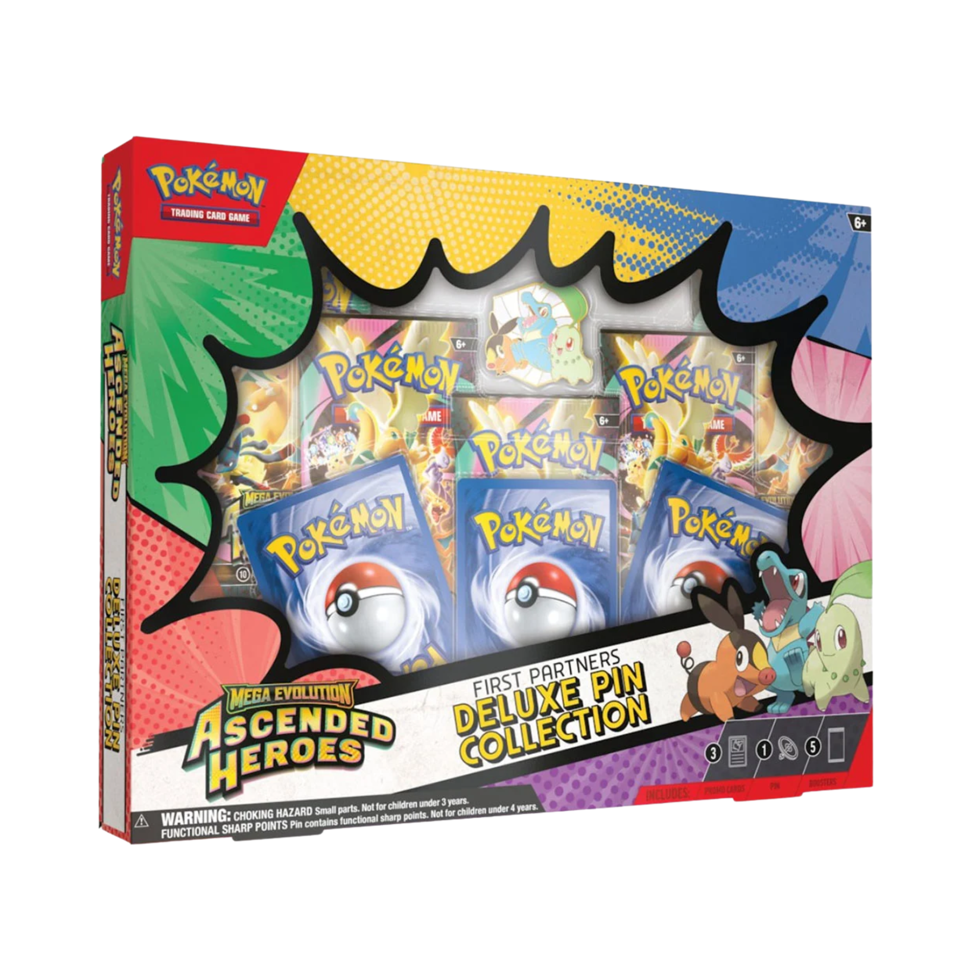 Pokémon TCG - Ascended Heroes First Partners Deluxe Pin Collection - Inglés